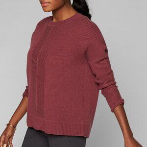 Athleta Wool Cashmere Habitat Sweater Womens Small Pink Long Sleeve Pullover